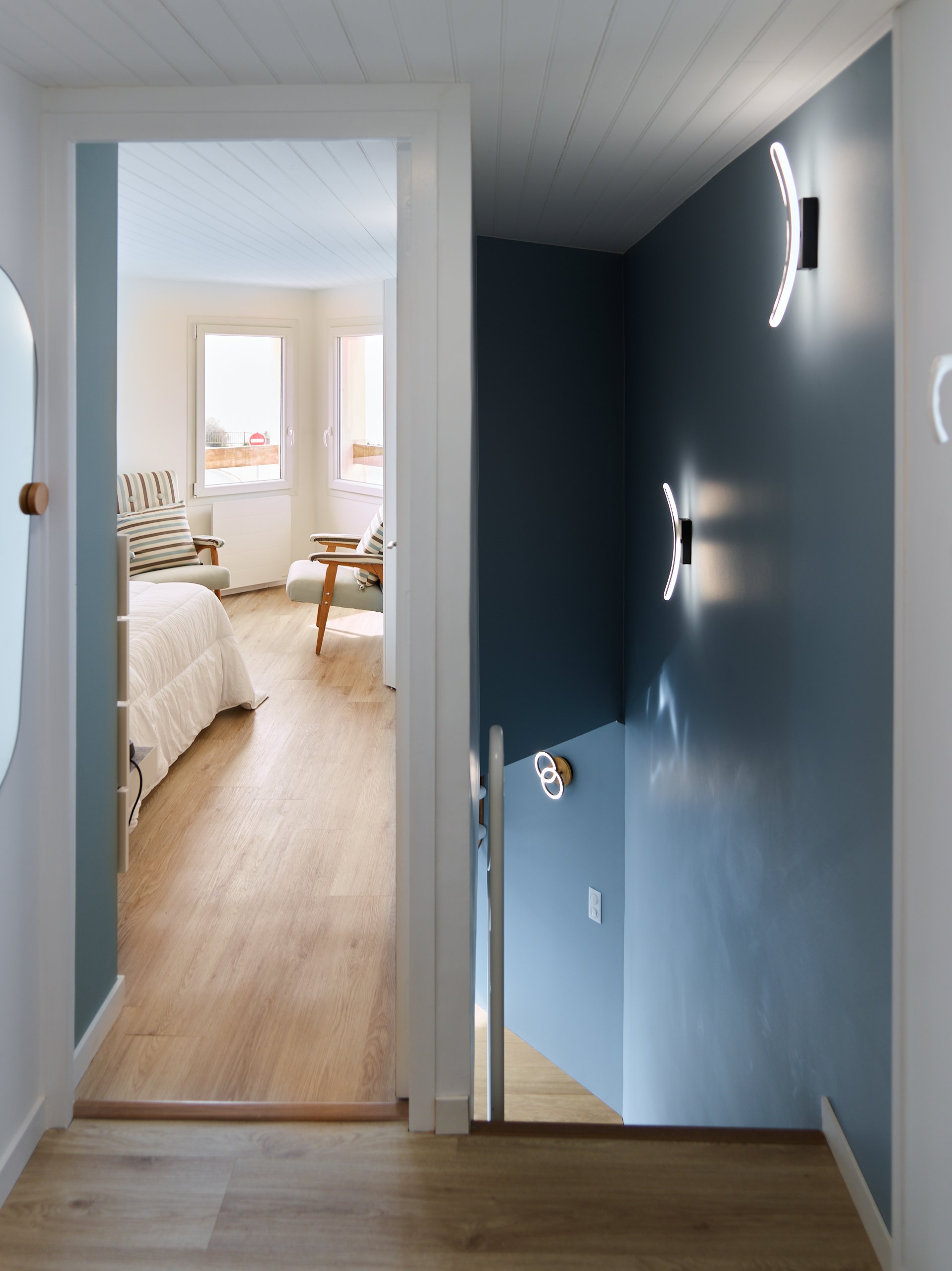 Architecture intérieure résidentielle - Maison de location d'été à Saint Palais par l'architecte d'intérieur Frédérique Bargeas